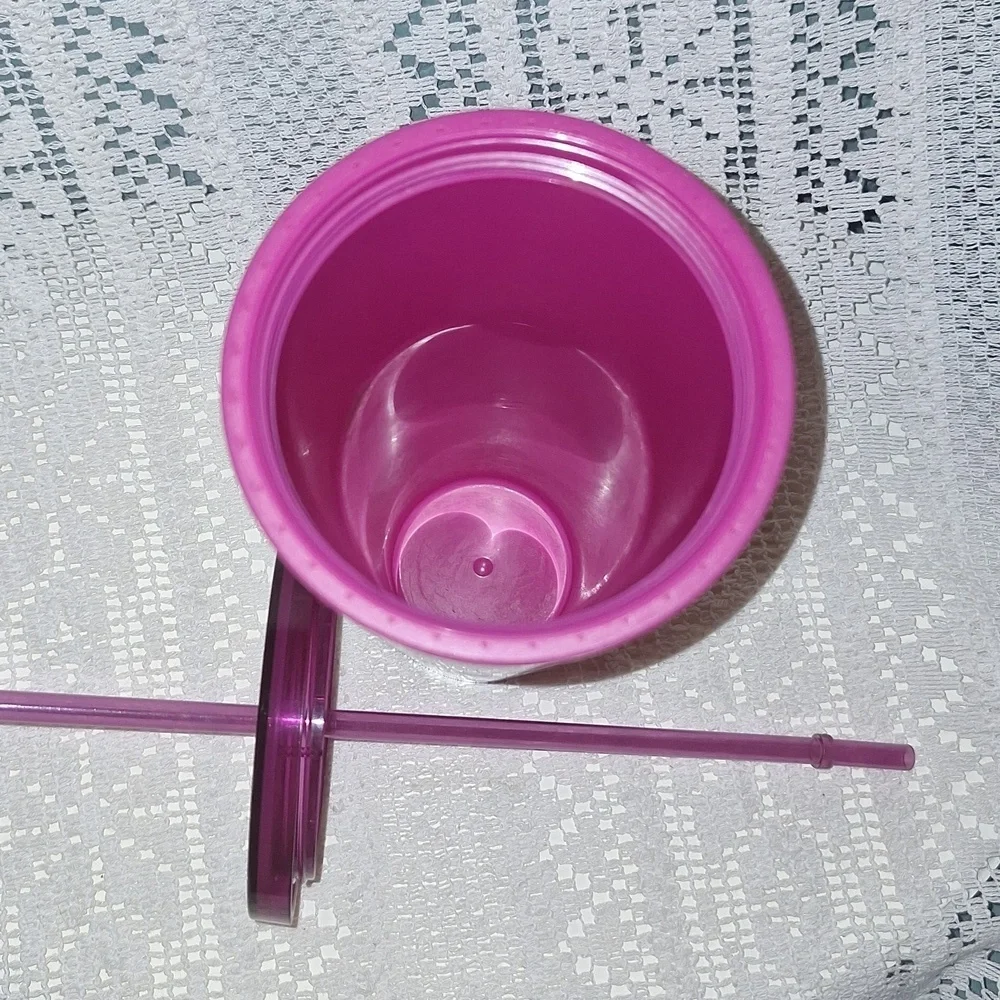 STARBUCKS COFFEE - RARE 2016 - Fuchsia Jelly Gummy Tumbler Cold Cup Venti 24oz